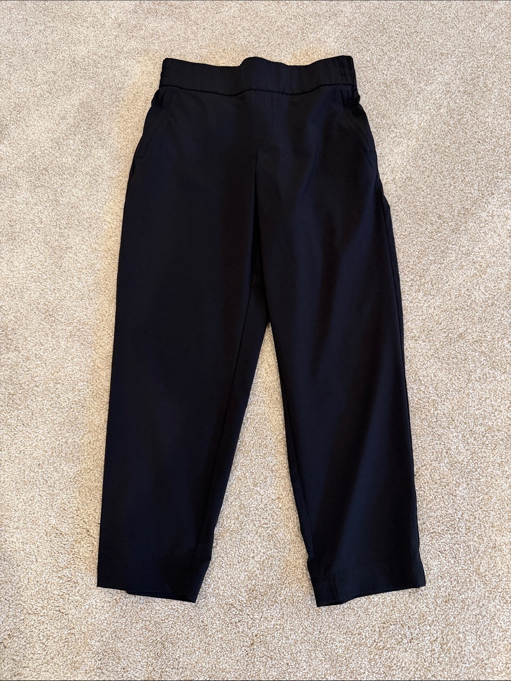 Lou & Grey Black Wanderweave Straight-Leg Pants